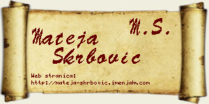 Mateja Škrbović vizit kartica